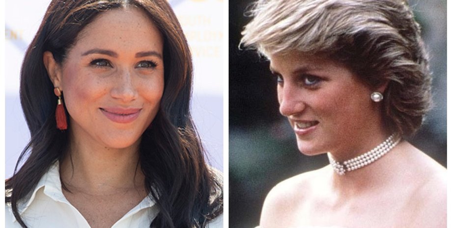 принцесса Диана, Меган Маркл, коллаж, беременность