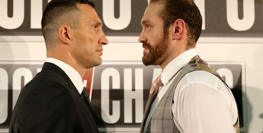 Владимир Кличко и Тайсон Фьюри / Фото: manchestereveningnews.co.uk