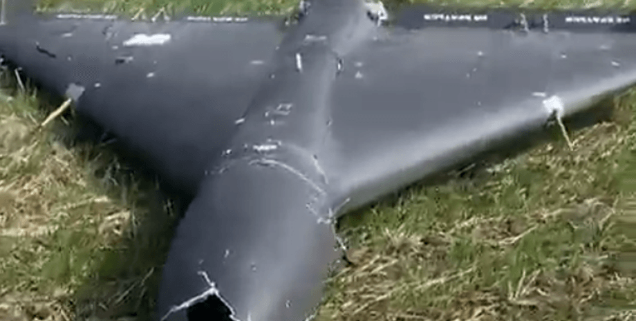 Нашли почти целый черный Шахед в поле РЭБ