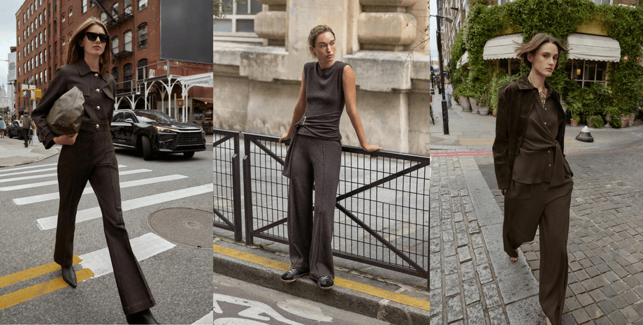 Брюки коричневые