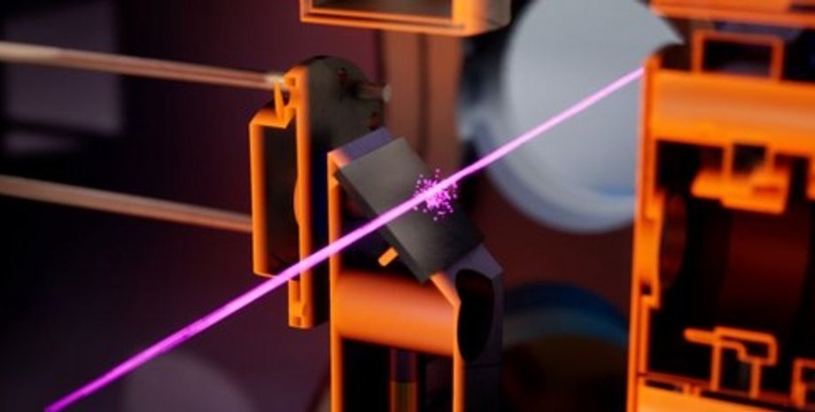 позитроний, лазер