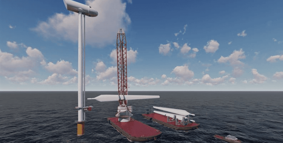 ветряная турбина в море