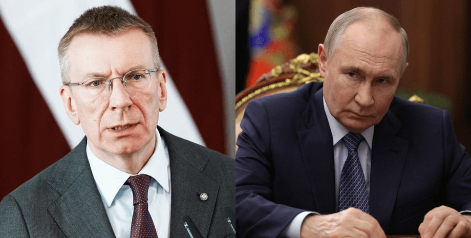 Едгарс Рінкевичс та Володимир Путін