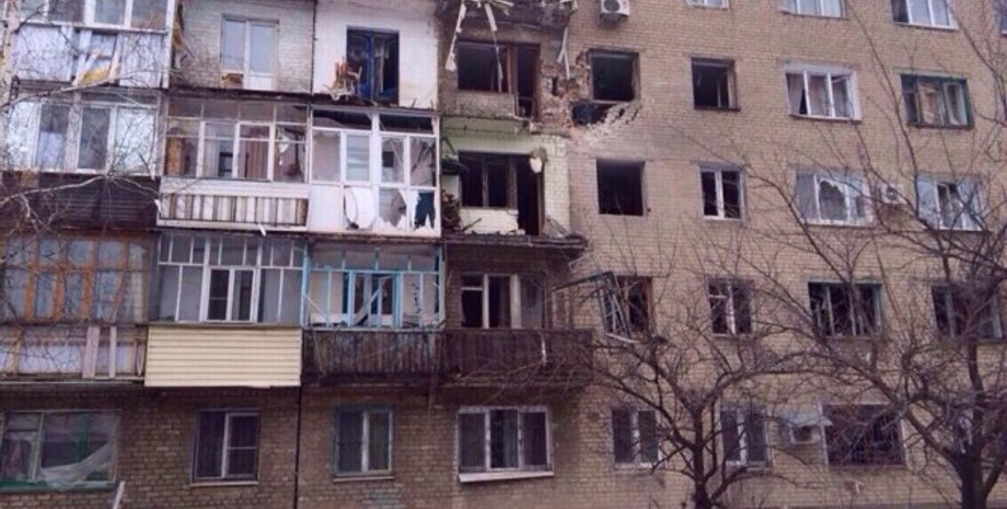 Последствия обстрела Дебальцево 19 января / Фото: Facebook Вячеслава Аброськина