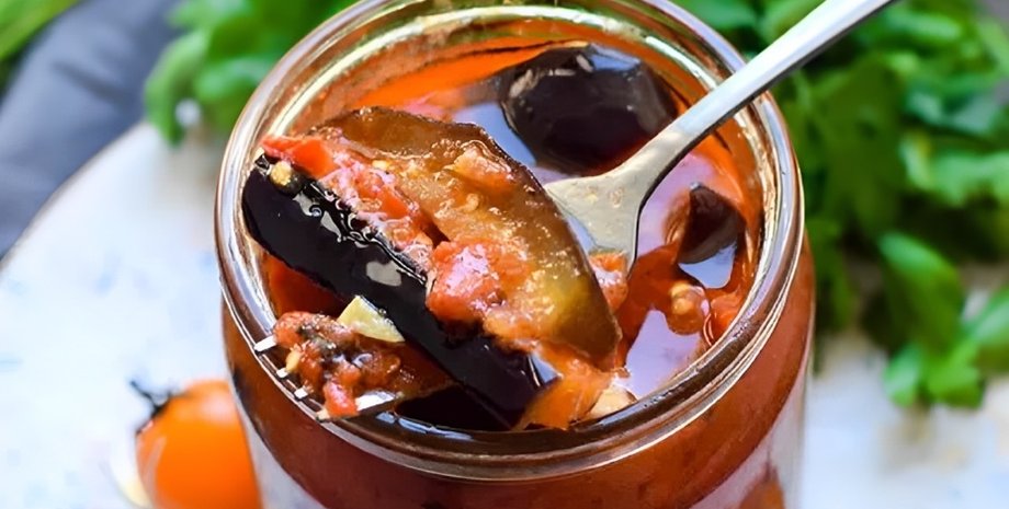 Баклажаны в остром соусе, баклажаны заготовка, баклажаны рецепт, заготвока на зиму