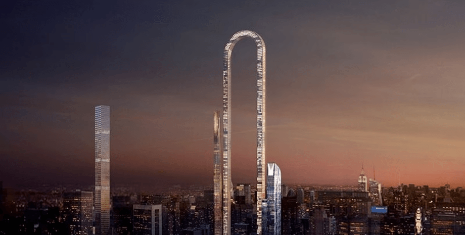 Небоскреб Большой изгиб, необычный небоскреб, U-образное здание, самое высокое здание в мире, права на воздух, новый небоскреб