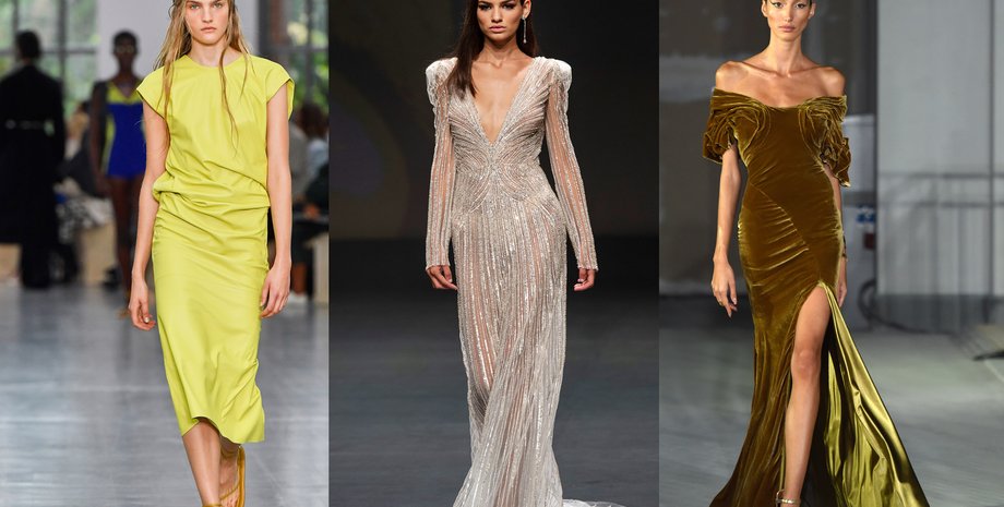 вечерние платья, новогодние платья, подиум, наряды, новый год, год быка