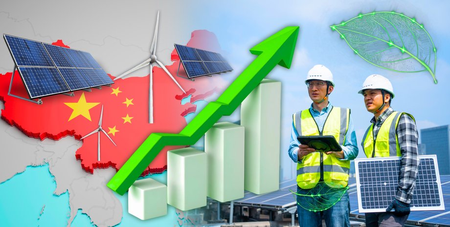 В Китае устанавливают солнечные панели и ветрогенераторы