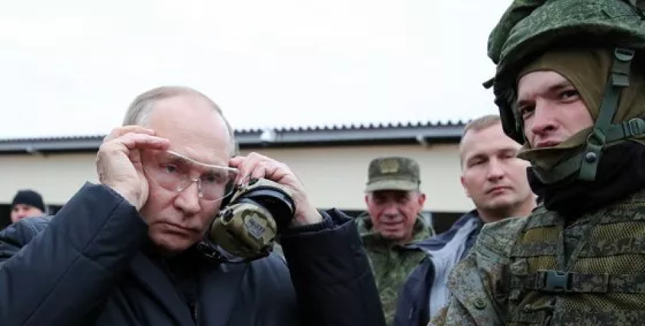 Путін на полігоні з мобілізованими