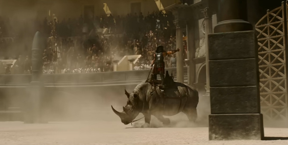 носорог гладиатор 2 гладиатор 2, ридли скотт, гладиаторы, колизей, исторические неточности, история