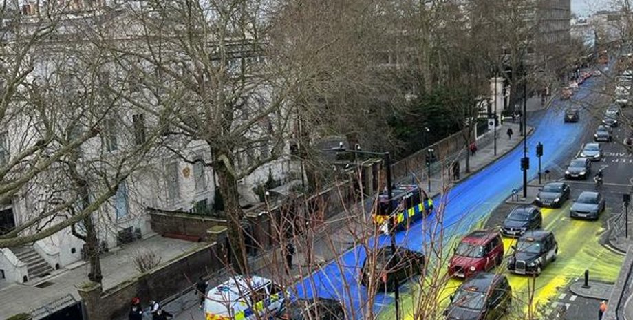 Проукраинский антивоенный протест в Лондоне 23 февраля