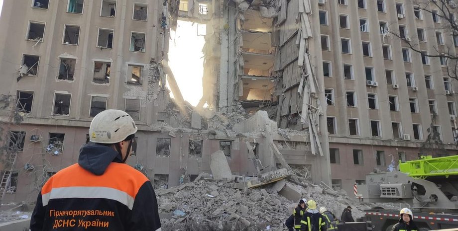 здание николаевской ога, ракетный удар