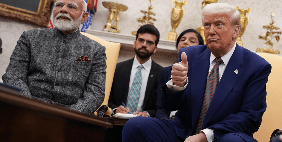 Дональд Трамп и Нарендра Моди в Белом доме
