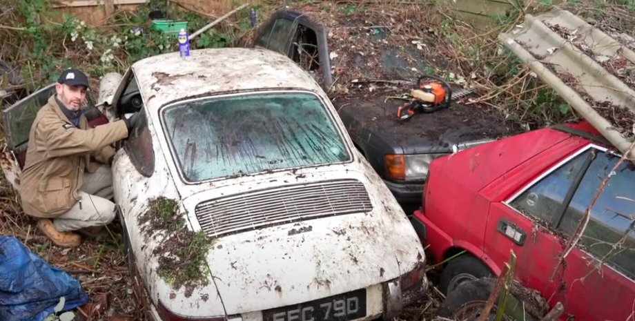 Заброшенные автомобили, ретро-авто, коллекция авто, Porsche 912, Fiat 124 Spider, Lancia Delta