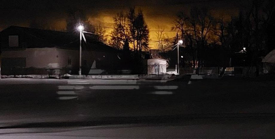 Взрыв, Коломны, зарево, пожар, горит