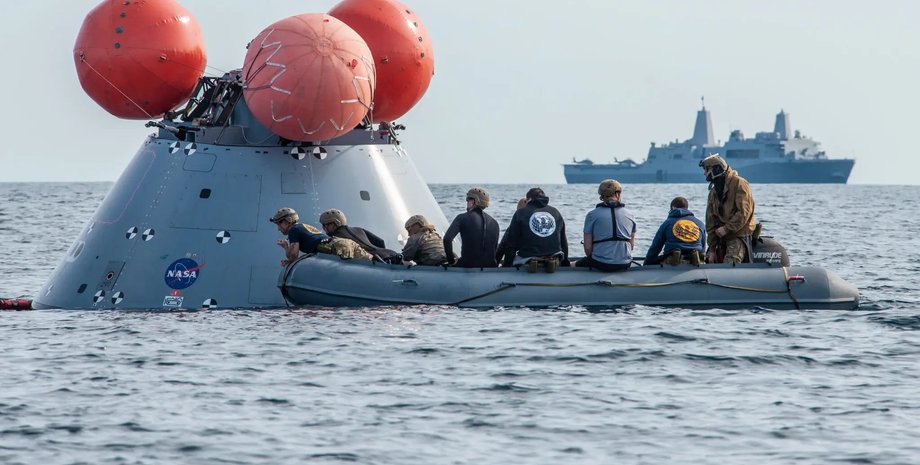 Orion, космический корабль орион, программа артемида, наса, приводнение, космические полеты, полеты на луну