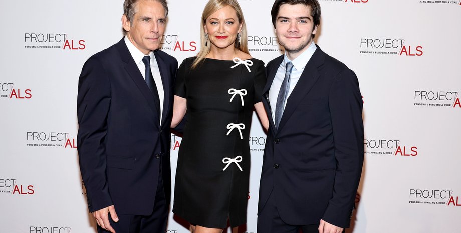 Бен Стиллер жена, бен стиллер сын, красная дорожка, семья бена стиллера, проект ALS