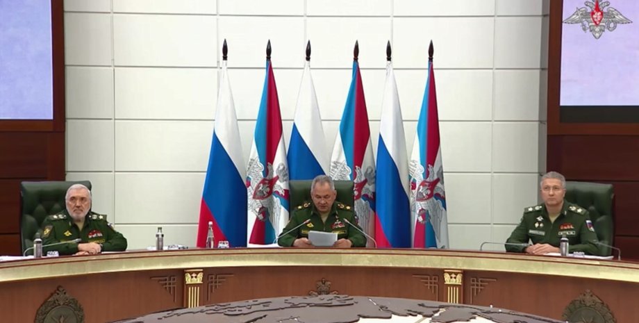 Міністр Шойгу, Сергій Шойгу, міністр оборони РФ, Шойгу війна в Україні, війна РФ в Україні, військова нарада в РФ, Шойгу про тривалість війни