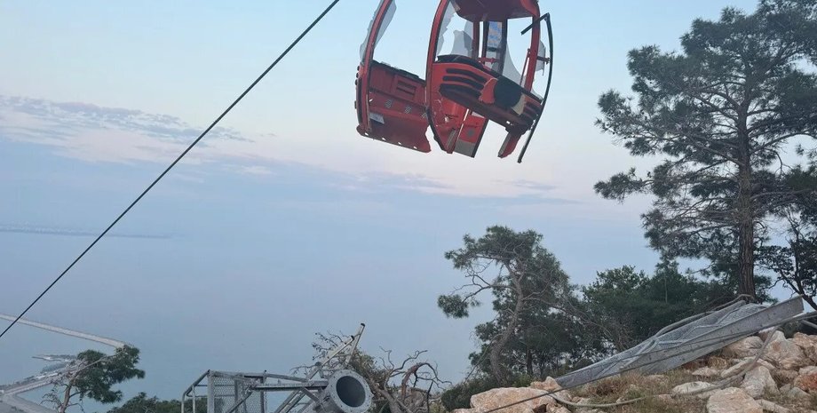 новости турции, анталия, фуникулер, кабинка с туристами, в анталии упала кабинка