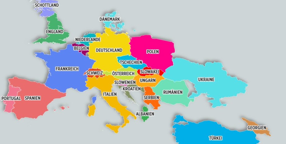 карта європи першість