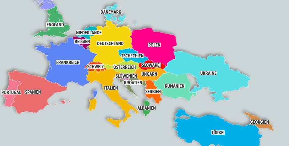 карта європи першість