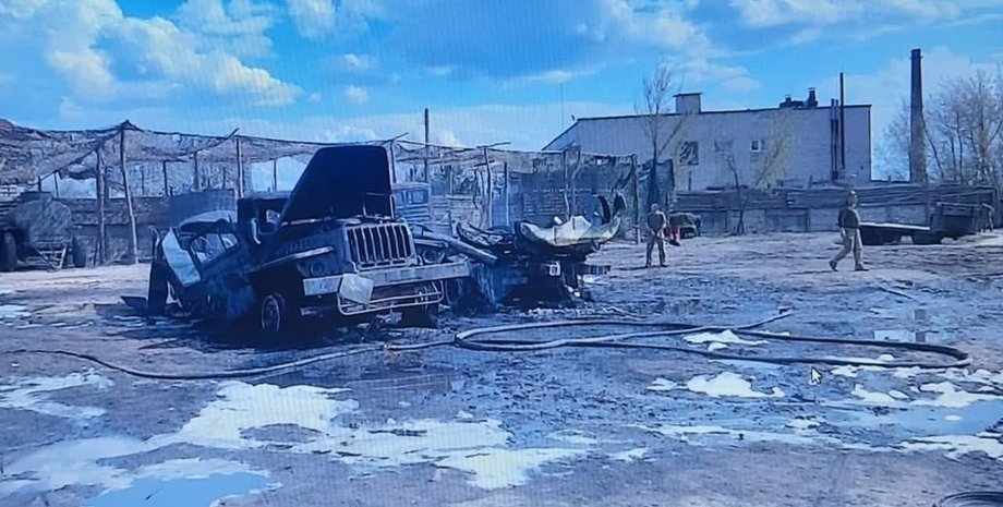 пожар на луганщине, пожар в военной части