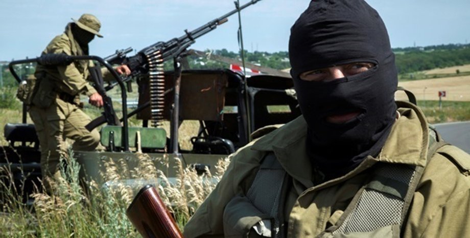 військовий, балаклава, чоловік, кулемет