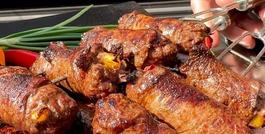 рулеты на мангале