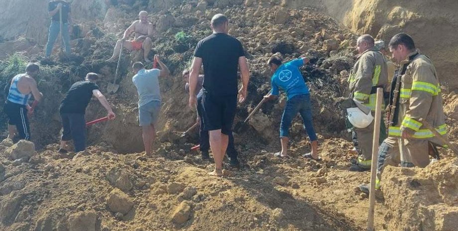 оползень, одесская область, лебедевка, пляж