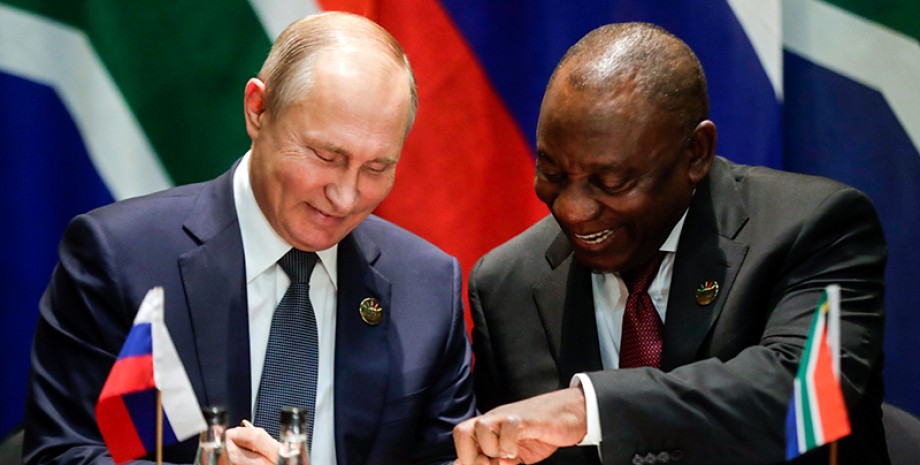 Президент России, Владимир Путин, президент ЮАР, Сирил Рамафоса, саммит Россия-Африка