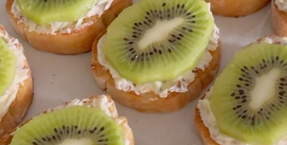 бутерброды с киви, рецепт закуски