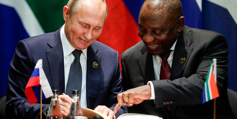 Владимир Путин, Сирил Рамафоса, Россия, РФ, президенты, Южная Африка, саммит БРИКС, ордер на арест