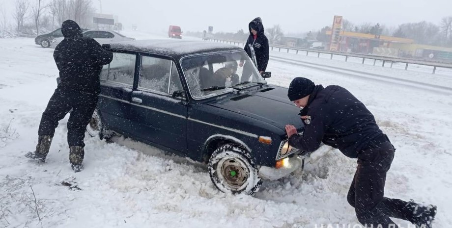 снігопад в Україні, сніг, одеська область, погода в Україні, дороги