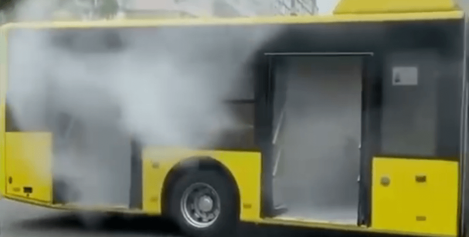 возгорание троллейбуса в киеве