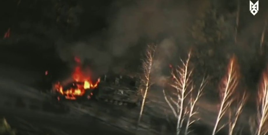 Изображение уничтоженного снегоболотохода Алеут