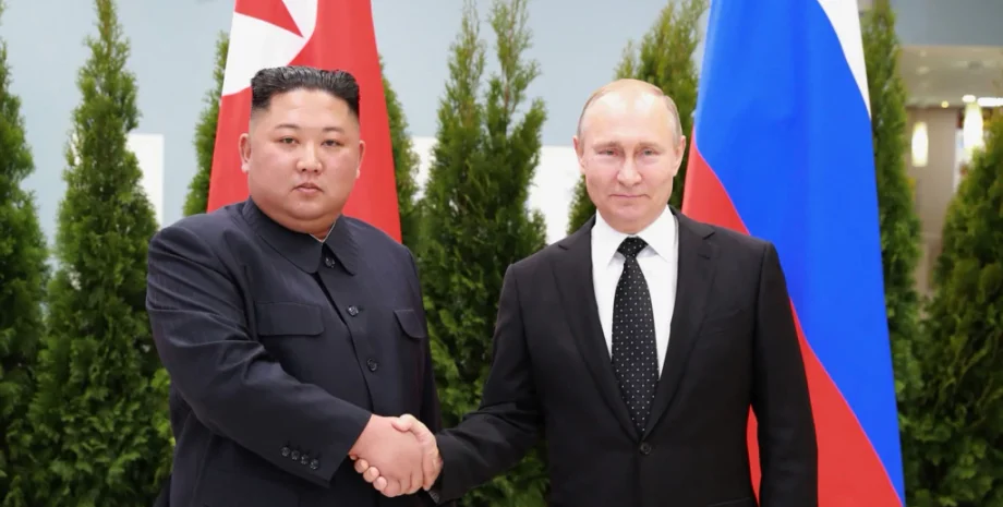 Ким Чен Ын, Владимир Путин, КНДР, Россия, снаряды, военная помощь, война в Украине, фото