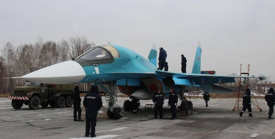 Истребитель-бомбардировщик, Су-34, ВС РФ, война РФ против Украины, российское вторжение