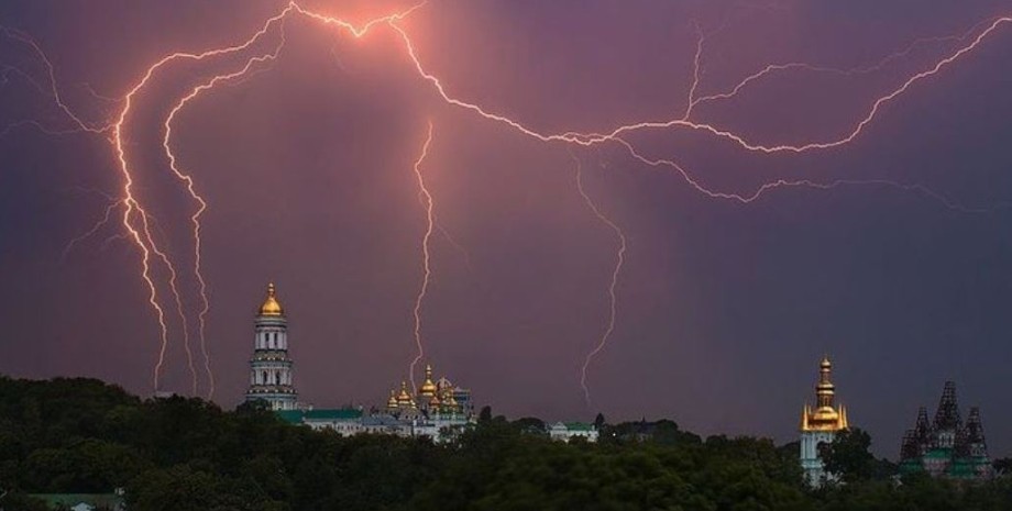 Гроза, Киев, молния, непогода