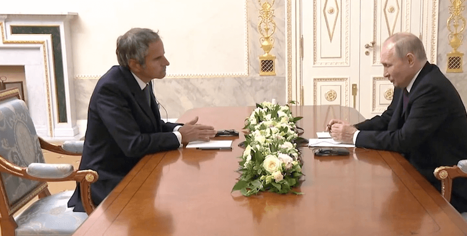 Рафаэль Гросси и Владимир Путин, встреча, россия, запорожская аэс, заэс, ситуация, война в украине