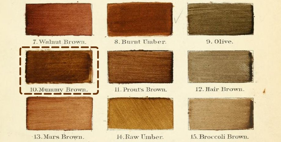 палитра цветов, "коричневая мумия", фото