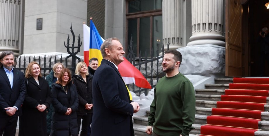 Туск, Зеленский, помощь, Польша, Украина, Туск, Зеленский, помощь, Польша