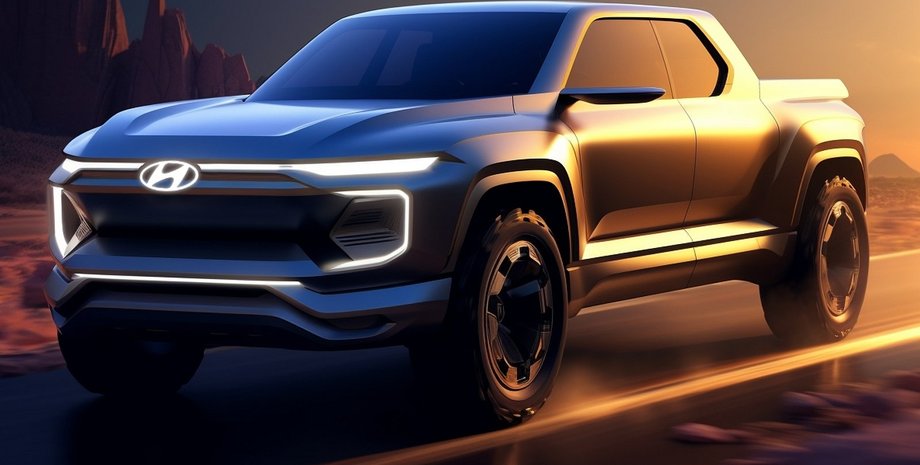 Hyundai, Пикап, Пикапы, Авто, Автомобили, Новинки, Гибридные авто, Гибрид, Фото