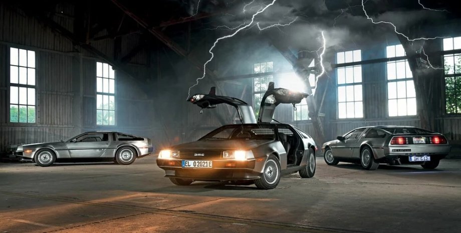 DeLorean DMC12 DeLorean DMC12, электромобиль DeLorean, назад в будущее