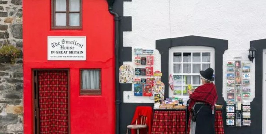 Самый маленький дом, улица, дом, Британия, туристы,