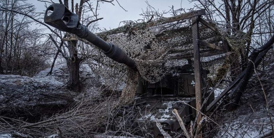 САУ ВСУ, САУ, украинские войска, украинская САУ, позиция ВСУ