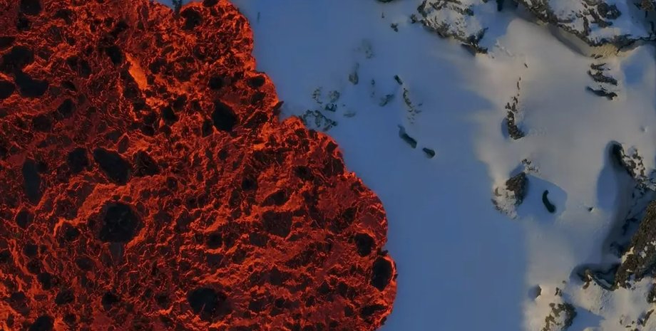 лід і полум'я, лава, вулкан лава