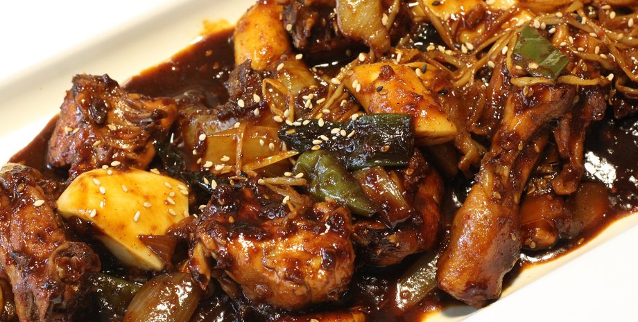 тушеная курица, курица по-римски, курица с овощами, авторский рецепт, фото