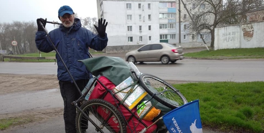 пешком из днепра в киев, украинский полярник путешественник