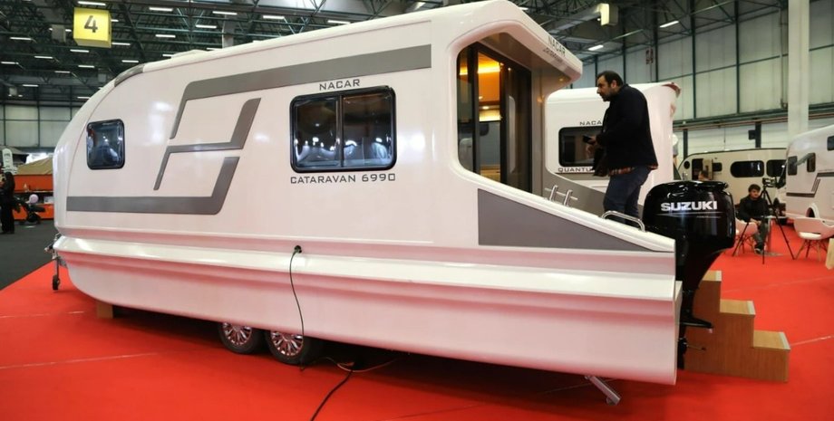 катер-амфибия, Cataravan 6990 Optimum, дом на колесах, автодом амфибия, Cataravan 6990 Optimum