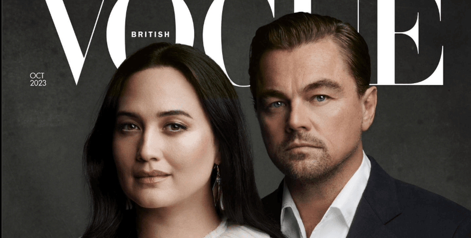 Лілі Гладстоун та Леонардо Ді Капріо, вбивці квіткової повні, мартін скорсезе, ді капріо на обкладинці vogue